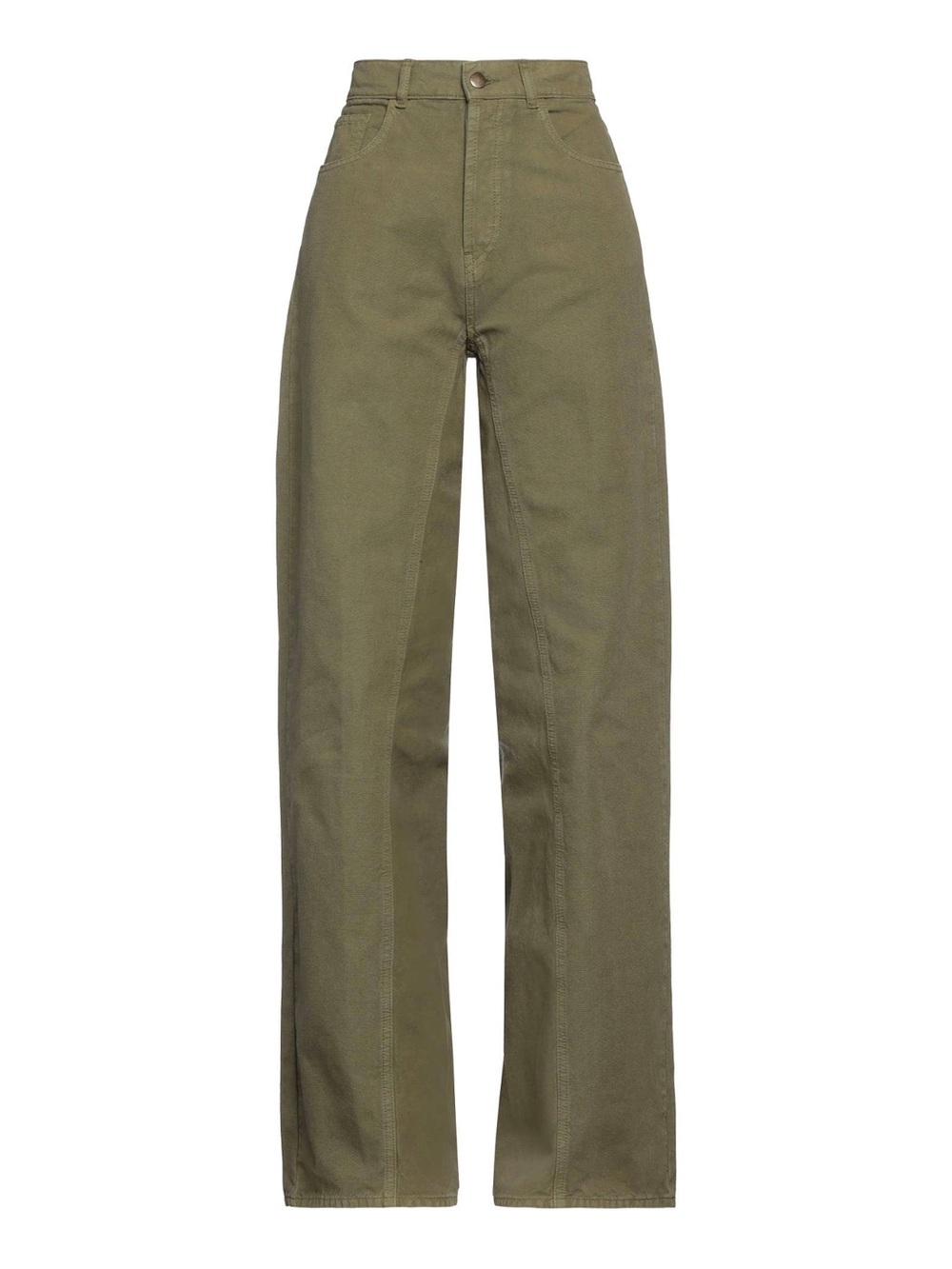 High-Rise Wide Leg Jeans in Olive